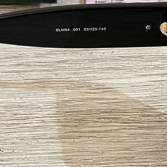 New Saint Laurent Cateye Sunglasses Black Gold YSL with Case Box - Picture 9 of 9